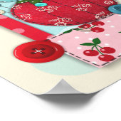 「愛で縫う」裁縫感動的をテーマにしたポスター ポスター (角)