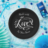 愛で美しい手墨染め ペーパープレート (パーティー)