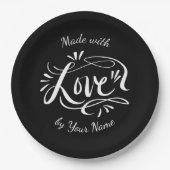 愛で美しい手墨染め ペーパープレート (正面)