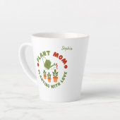 愛で育てる母を植えパーソナライズされたる カフェラテマグ (左アングル)