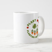 愛で育てる母を植えパーソナライズされたる ジャンボコーヒーマグカップ (正面右)