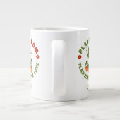 愛で育てる母を植えパーソナライズされたる ジャンボコーヒーマグカップ (裏面)