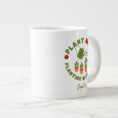 愛で育てる母を植えパーソナライズされたる ジャンボコーヒーマグカップ (正面右)