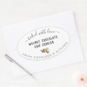 愛で自分の緑を焼いた創り出す 楕円形シール (封筒)