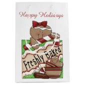 愛で自家製クリスマスジンジャーパン ミディアムペーパーバッグ (正面)