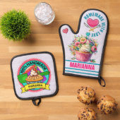 愛で自家製 鍋つかみ&鍋敷きセット (トップダウン)