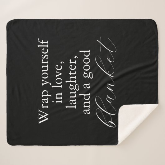 愛で身を包む |独自の作成 シェルパブランケット (正面(横))