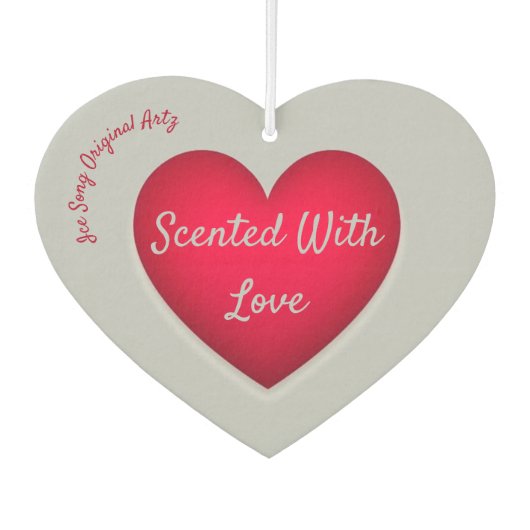 愛で香りハート空気清浄剤 カーエアーフレッシュナー (正面)