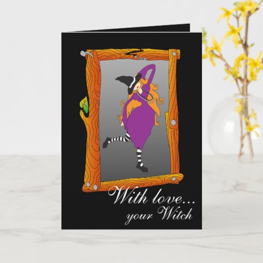 愛で…あなたの魔女 カード (黄色い花)