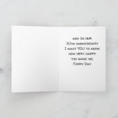 愛で**30結婚周年に カード (内部)