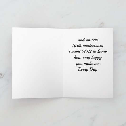 愛で**55**結婚周年に カード (内部)