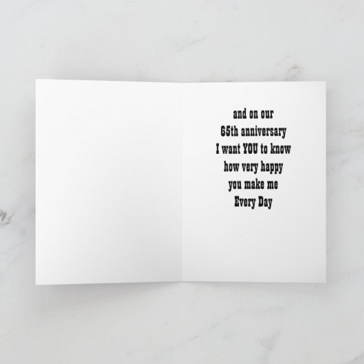 愛で**65**結婚周年に カード (内部)