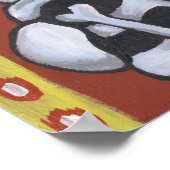 愛でdia de los muertosスケルトンプリント ポスター (角)