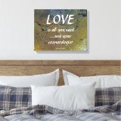 愛とあなたの美容師の黒い金ゴールド葉 キャンバスプリント (インサイチュ (寝室))