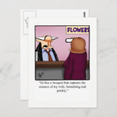 愛とおもしろい結婚のユーモアのはがき ポストカード (正面/裏面)