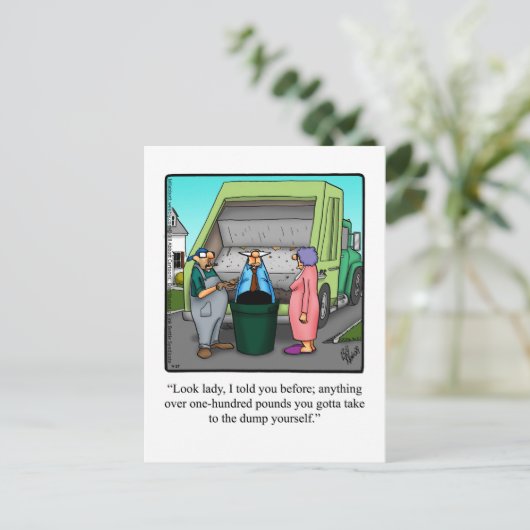 愛とおもしろい結婚のユーモアのはがき ポストカード (スタンド正面)