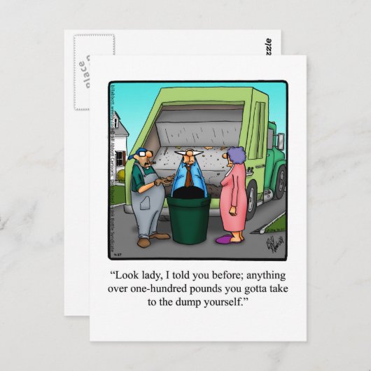 愛とおもしろい結婚のユーモアのはがき ポストカード (正面/裏面)