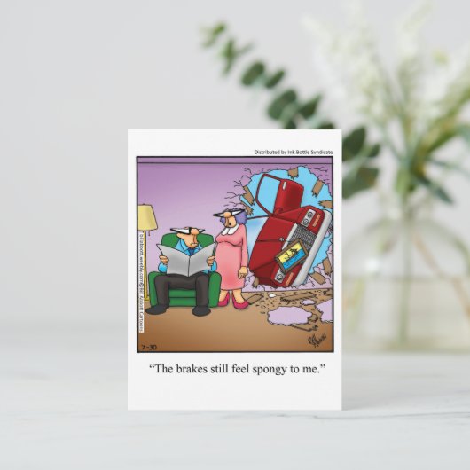 愛とおもしろい結婚のユーモアのはがき ポストカード (スタンド正面)