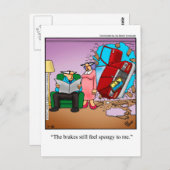 愛とおもしろい結婚のユーモアのはがき ポストカード (正面/裏面)