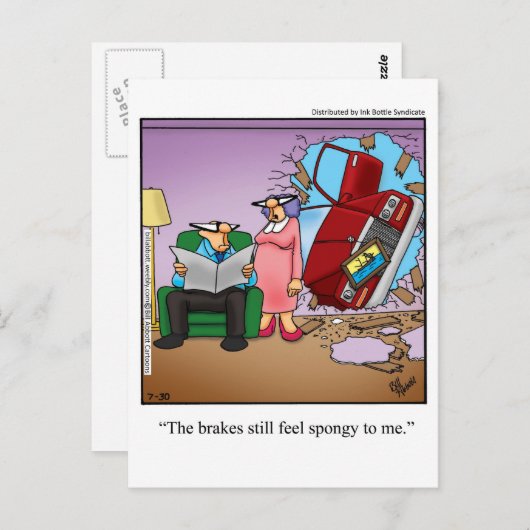 愛とおもしろい結婚のユーモアのはがき ポストカード (正面/裏面)