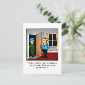 愛とおもしろい結婚のユーモアのはがき ポストカード (スタンド正面)