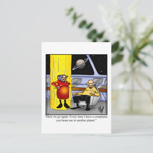 愛とおもしろい結婚のユーモアのはがき ポストカード (スタンド正面)