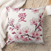 愛とさくらんぼの花 クッション (ブランケット)