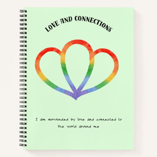 愛とつながり前向き肯定 ノートブック (正面)