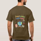 愛とともに旅するエネルギーを感じる地球 Tシャツ (裏面)