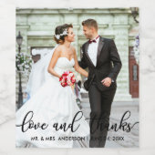 愛との感謝していモダン写真SBありがとう ワインラベル (シングルラベル)