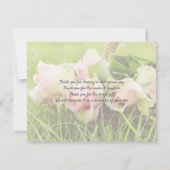 愛との感謝してい結婚タイポグラフィピンクのバラ写真 サンキューカード (裏面)