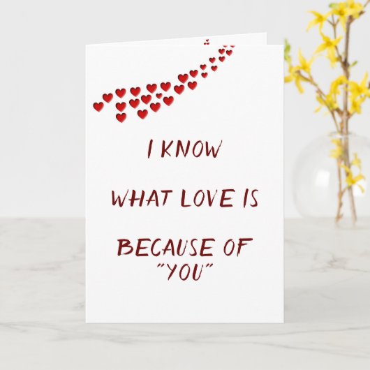 愛とは何か分かるのは、「君の！」だからだ。 カード (黄色い花)