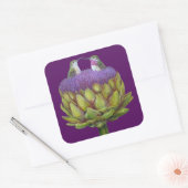 愛とアーティチョークのシール スクエアシール (封筒)