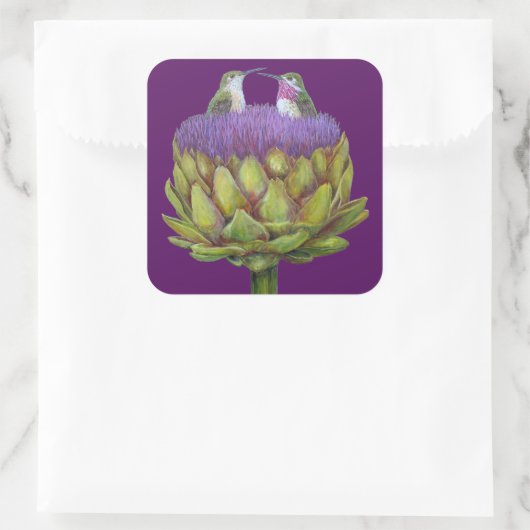 愛とアーティチョークのシール スクエアシール (バッグ)