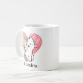 愛とウィスカーズモノグラム コーヒーマグカップ (正面左)