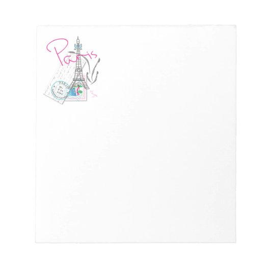 愛とエッフェルタワーとパリ ノートパッド (正面)