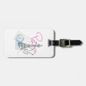 愛とエッフェルタワーとパリ ラゲッジタグ (正面横)