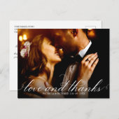愛とエレガント感謝していな結婚式ありがとう写真 ポストカード (正面/裏面)