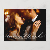 愛とエレガント感謝していな結婚式ありがとう写真 ポストカード (正面)