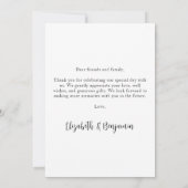 愛とエレガ感謝していントウェディングカスタムフォトコラージュ サンキューカード (裏面)