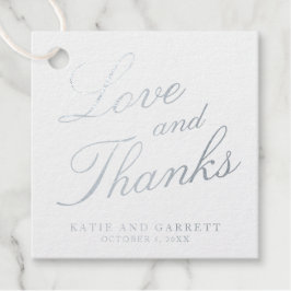 愛とエレガ感謝していントウェディングシルバー フェイバータグ
