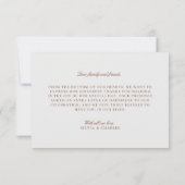 愛とエレガ感謝していントウェディングフォト サンキューカード (裏面)