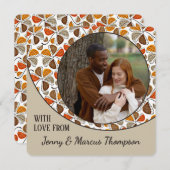 愛とカスタムかわいい感謝祭ホリデーカード シーズンカード (正面/裏面)