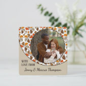 愛とカスタムかわいい感謝祭ホリデーカード シーズンカード (スタンド正面)