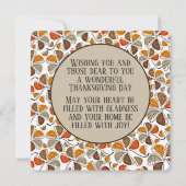 愛とカスタムかわいい感謝祭ホリデーカード シーズンカード (裏面)