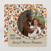 愛とカスタムかわいい感謝祭ホリデーカード シーズンカード (正面/裏面)