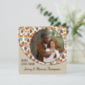 愛とカスタムかわいい感謝祭ホリデーカード シーズンカード (スタンド正面)