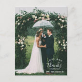 愛とカスタム感謝していウェディングありがとうはがき ポストカード (正面)
