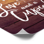 愛とカップケーキだけが必要です ウェディングサイン ポスター (角)