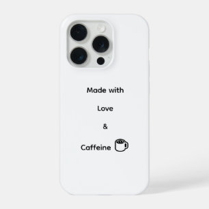 愛とカフェインで作られた面白いiPhone 15 Proケース iPhone 15 Proケース